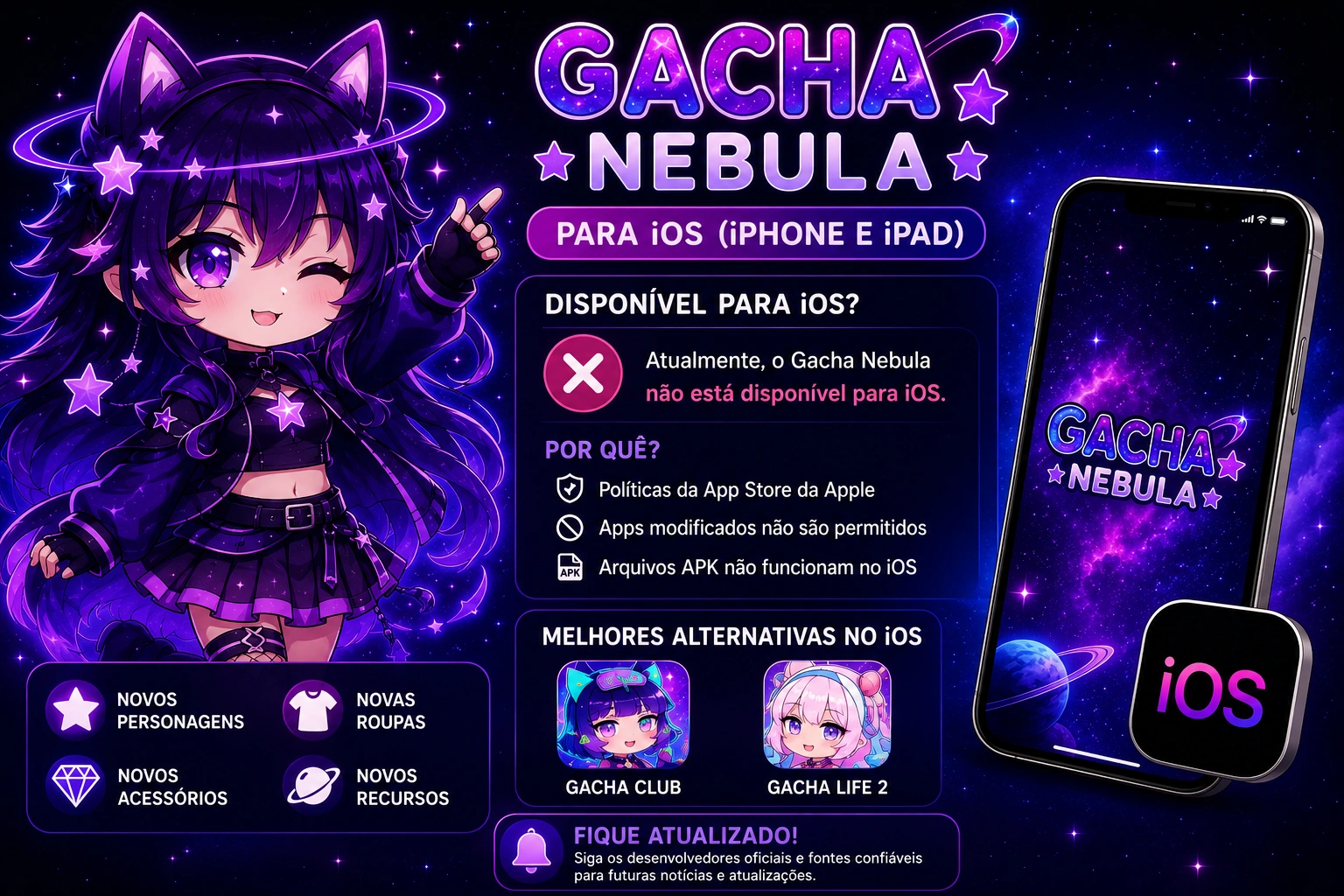 Gacha Nebula para iOS - versão iPhone e iPad